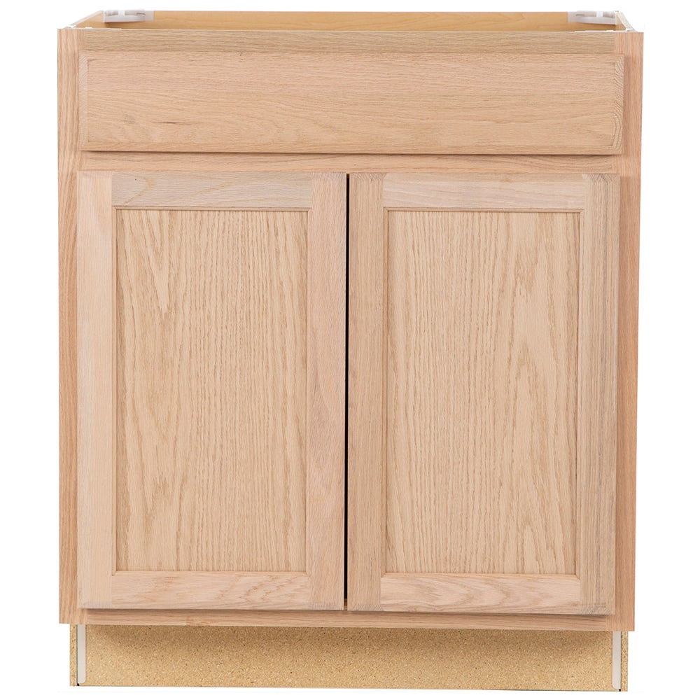 Opus Oak Brook 30-in W x 35-in H x 23.75-in D Natural Unfinished Oak 1-Drawer Base Cabinet