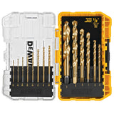 DEWALT 14-Piece Assorted Titanium Twist Drill Bit Set