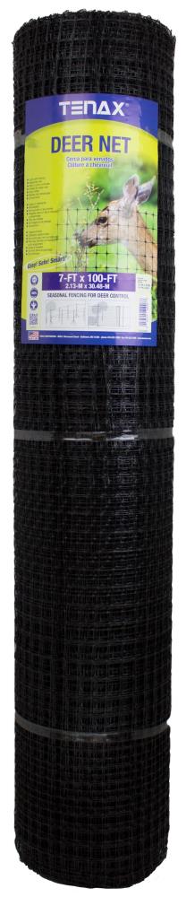 Tenax 100-ft x 7-ft Black Plastic Mesh Rolled Fencing
