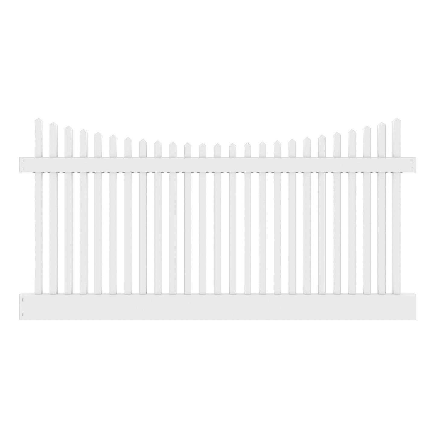 Freedom Keswick 4-ft H x 8-ft W White Vinyl Fence Panel (Unassembled)