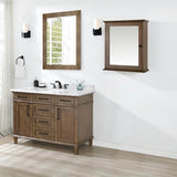 Home Decorators Collection Sonoma 24 in. W x 8 in. D x 27 in. H Rectangular Surface Mount Almond Latte Medicine Cabinet with Mirror