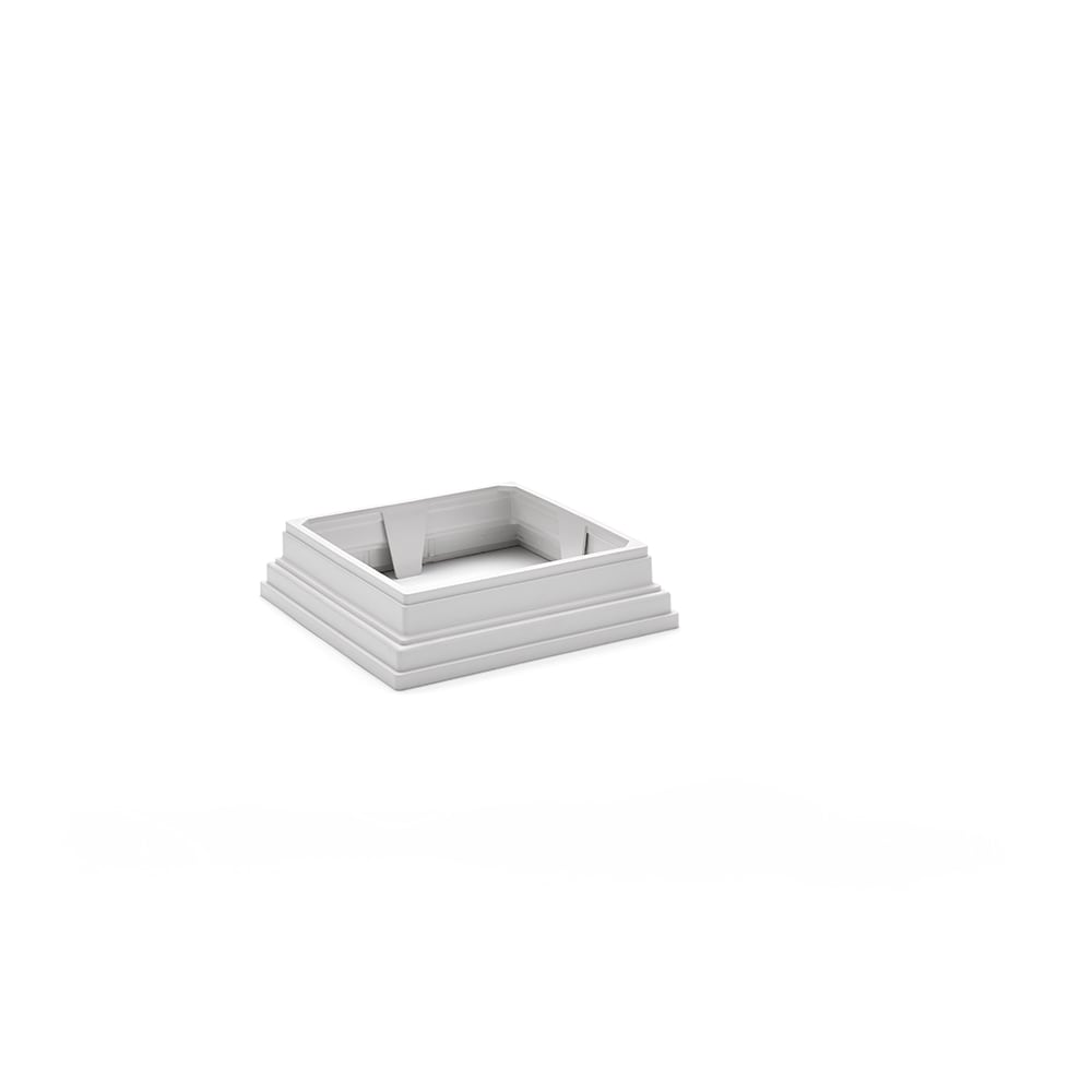 Trex 4-in x 4-in Classic White Composite Deck Post Base Trim