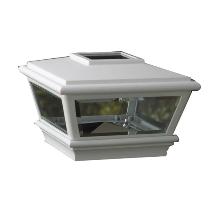 Deckorators 4-in x 4-in 2.4-Lumen 1-Watt White Battery-operated LED Outdoor Post Cap Light (6500 K)