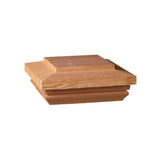 Deckorators 4-in x 4-in Hatteras Flat Top Wood Redwood Deck Post Cap