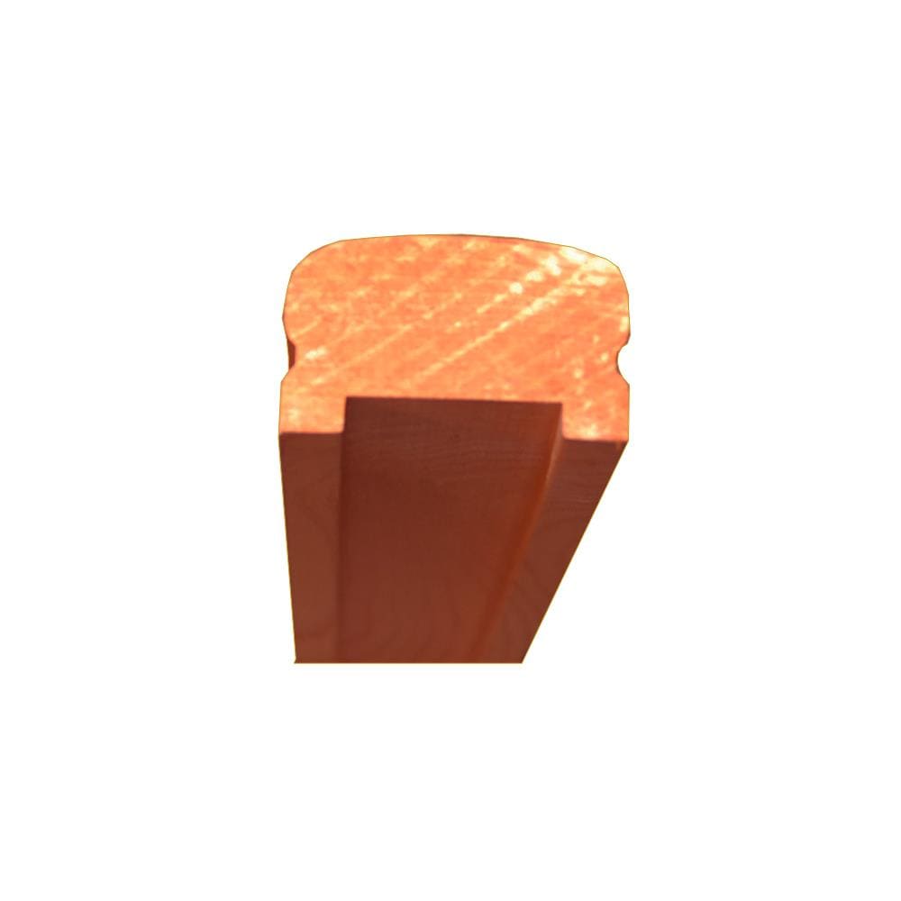 8-ft L x 2.38-in W x 1.43-in H Redwood Wood Deck Rail