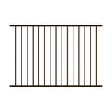 Ironcraft Eastham 4-ft H x 6-ft W Black Powder Coated Aluminum Flat-top Yard Fence Panel