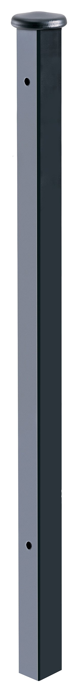 Gilpin Windsor 1.25-in x 1.25-in x 3-ft Black Metal Deck Post