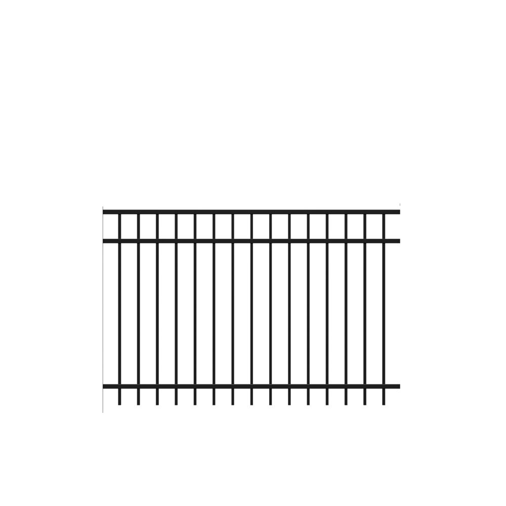 Freedom New Haven H 6-ft W Aluminum Spaced Picket Flat-top Decorative Fence Panel