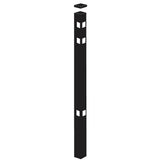 Freedom Providence 6-ft H x 2-in W Black Aluminum Spaced Picket Pressed-point Decorative Corner Fence Post