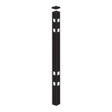 Freedom Providence 9-ft H x 2-in W Black Aluminum Spaced Picket Pressed-point Decorative Corner Fence Post