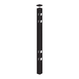Freedom Providence 9-ft H x 2-in W Black Aluminum Spaced Picket Pressed-point Decorative Line Fence Post