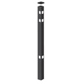 Freedom Providence 7-ft H x 2-in W Black Aluminum Spaced Picket Pressed-point Decorative Corner Fence Post