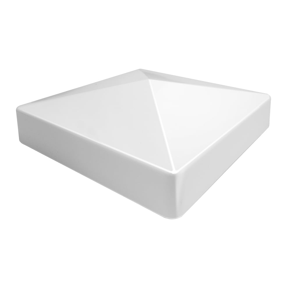 Freedom 5-in W x 5-in L White Vinyl Fence Post Cap- Fits Common Post Measurement: 5-in x 5-in