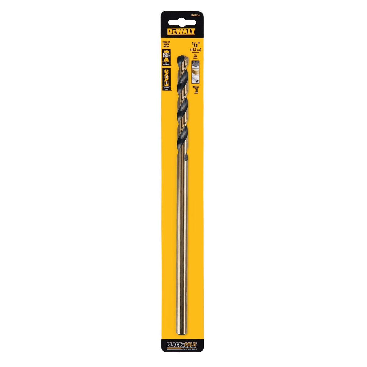 DEWALT 1/2-in x 12-in Black Oxide Coated HSS Twist Drill Bit