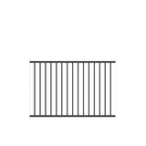 Freedom Easton 4-ft H x 6-ft W Black Aluminum Spaced Picket Flat-top Decorative Fence Panel