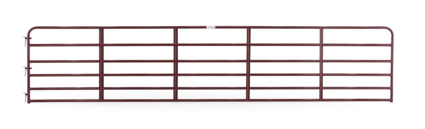 Tarter 4-ft H x 20-ft W Red E-coat Steel Corral Flat-top Farm Fence Gate