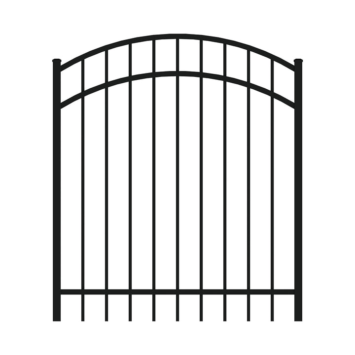 Ironcraft Berkshire Black Powder-coated Aluminum Half Moon Yard Fence Gate