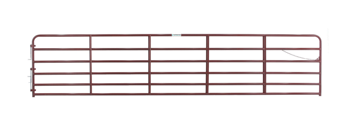 Tarter 4-ft H x 20-ft W Red E-coat Steel Corral Flat-top Farm Fence Gate
