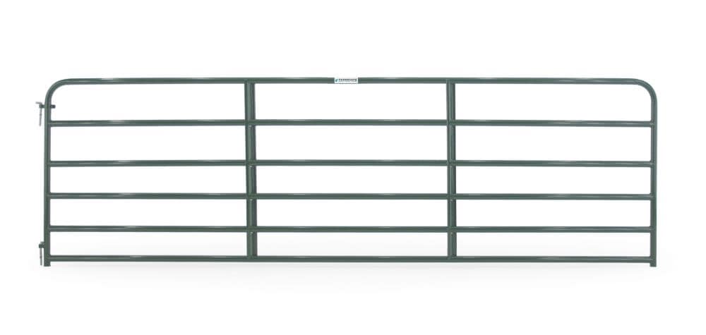Tarter 4-ft H x 14-ft W Green Powder Over E-coat Steel Farm Corral Fence Gate
