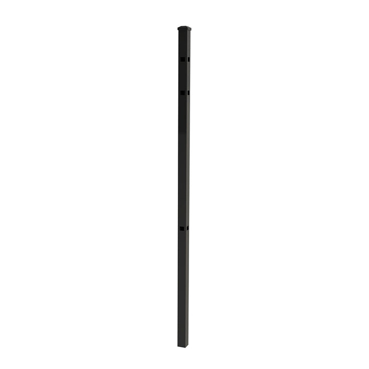 Ironcraft 2-in W Black Powder Coat Aluminum Flat-top Yard Corner Fence Post