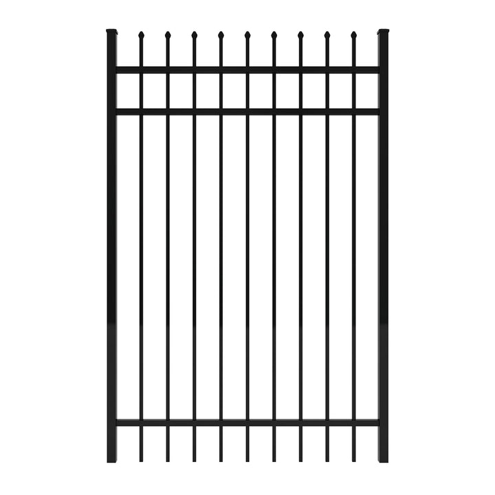 Ironcraft Orleans Black Powder-coated Aluminum Pressed-point Yard Fence Gate