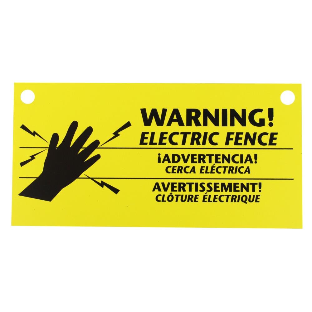 Zareba Systems 3-Pack Electric Fence Warning Sign