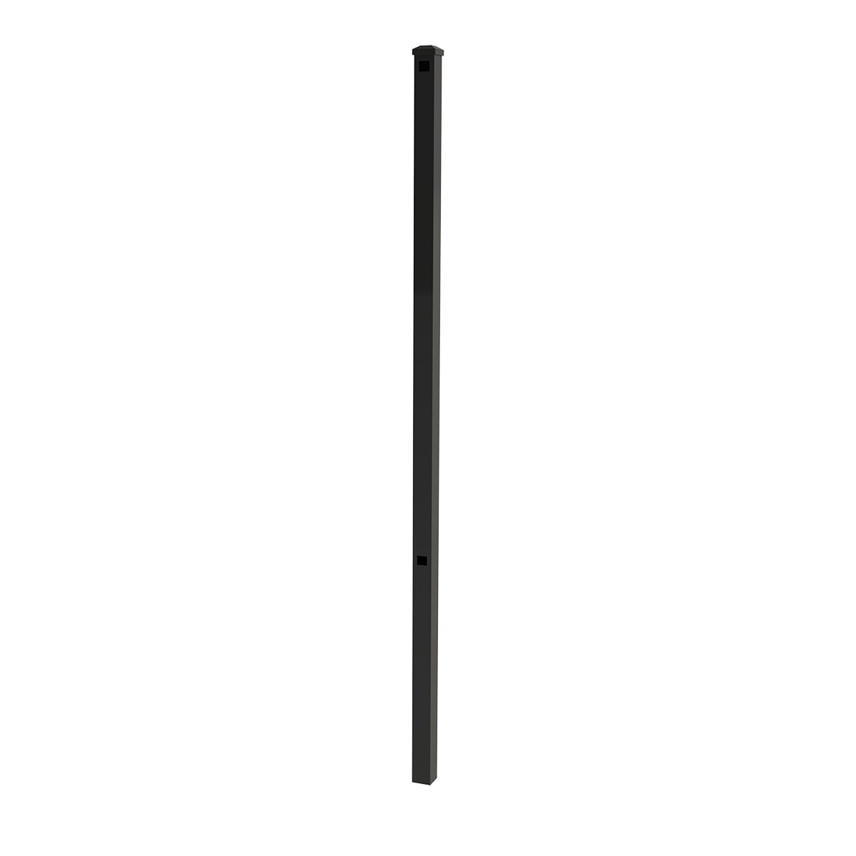 Ironcraft 6-ft H x 2-in W Black Powder Coat Aluminum Yard Fence Post