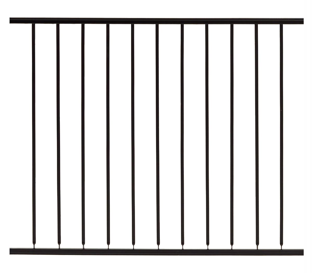 Gilpin Hampton 4-ft x 32-in Black Steel Deck Rail Kit