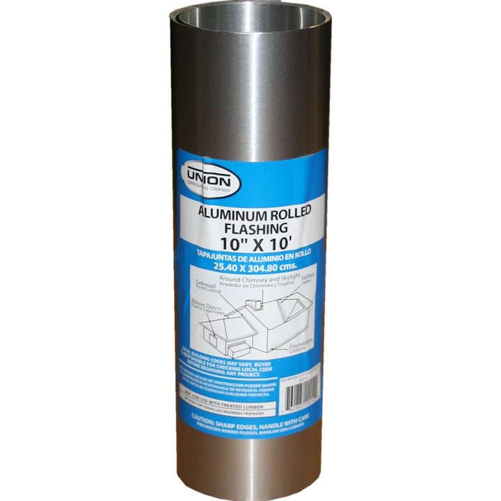 Union Corrugating 10-in x 10-ft Silver Aluminum Roll Flashing, AV1010