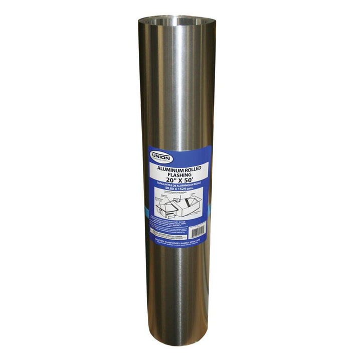 Union Corrugating Aluminum Roll Flashing, Silver — 20-in x 50-ft