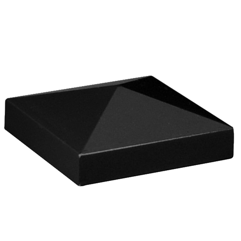 Freedom 2.5-in W x 2.5-in L Black Aluminum Fence Post Cap- Fits Common Post Measurement: 2-1/2-in x 2-1/2-in