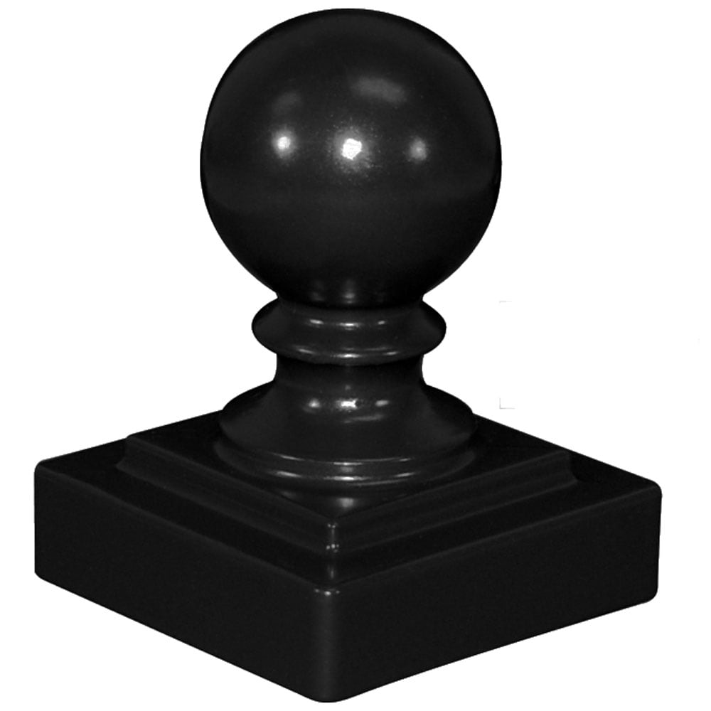 Freedom 2.5-in W x 2.5-in L Black Aluminum Fence Post Cap- Fits Common Post Measurement: 2-1/2-in x 2-1/2-in