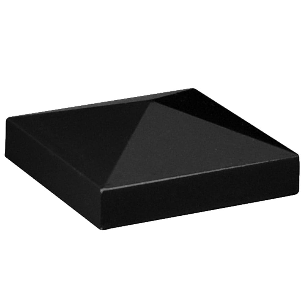 Freedom 2-in W x 2-in L Black Aluminum Fence Post Cap- Fits Common Post Measurement: 2-in x 2-in