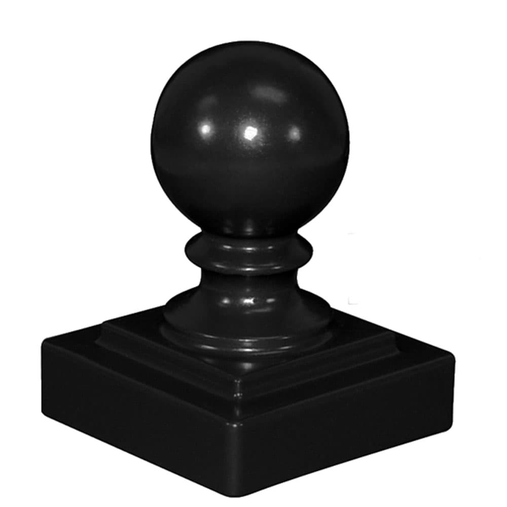 Freedom 2-in W x 2-in L Black Aluminum Fence Post Cap- Fits Common Post Measurement: 2-in x 2-in