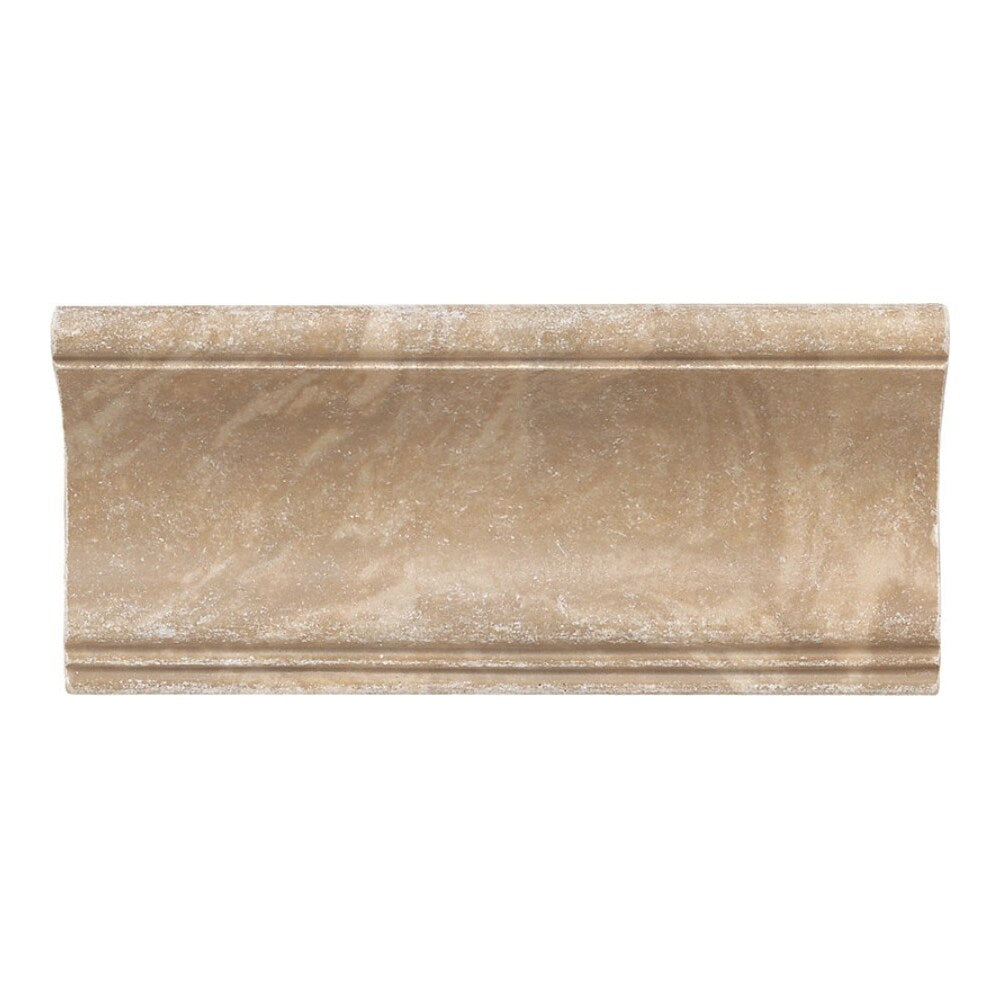 American Olean Designer Elegance Mocha Ceramic Chair Rail Tile, Glazed, 3-1/2-in x 8-in