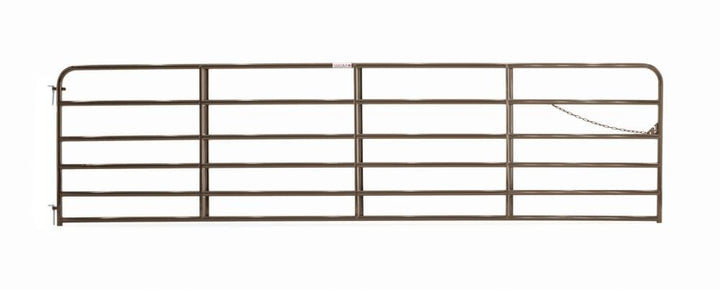 Tarter 4-ft H x 16-ft W Brown Powder Coat Steel Farm Corral Fence Gate