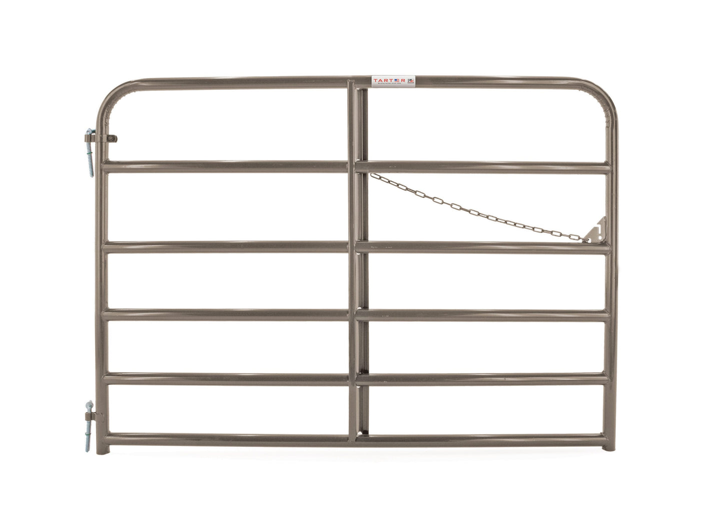 Tarter 4-ft H x 6-ft W Brown Powder Coat Steel Corral Flat-top Farm Fence Gate