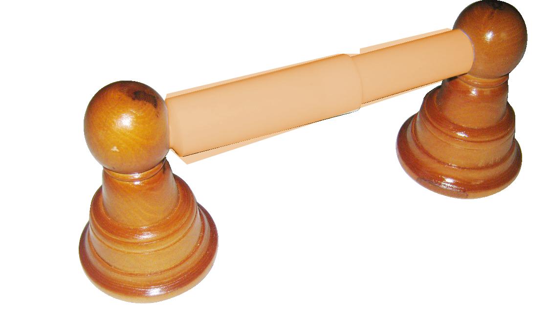Project Source Oak-One Oak Wall Mount Spring-Loaded Toilet Paper Holder