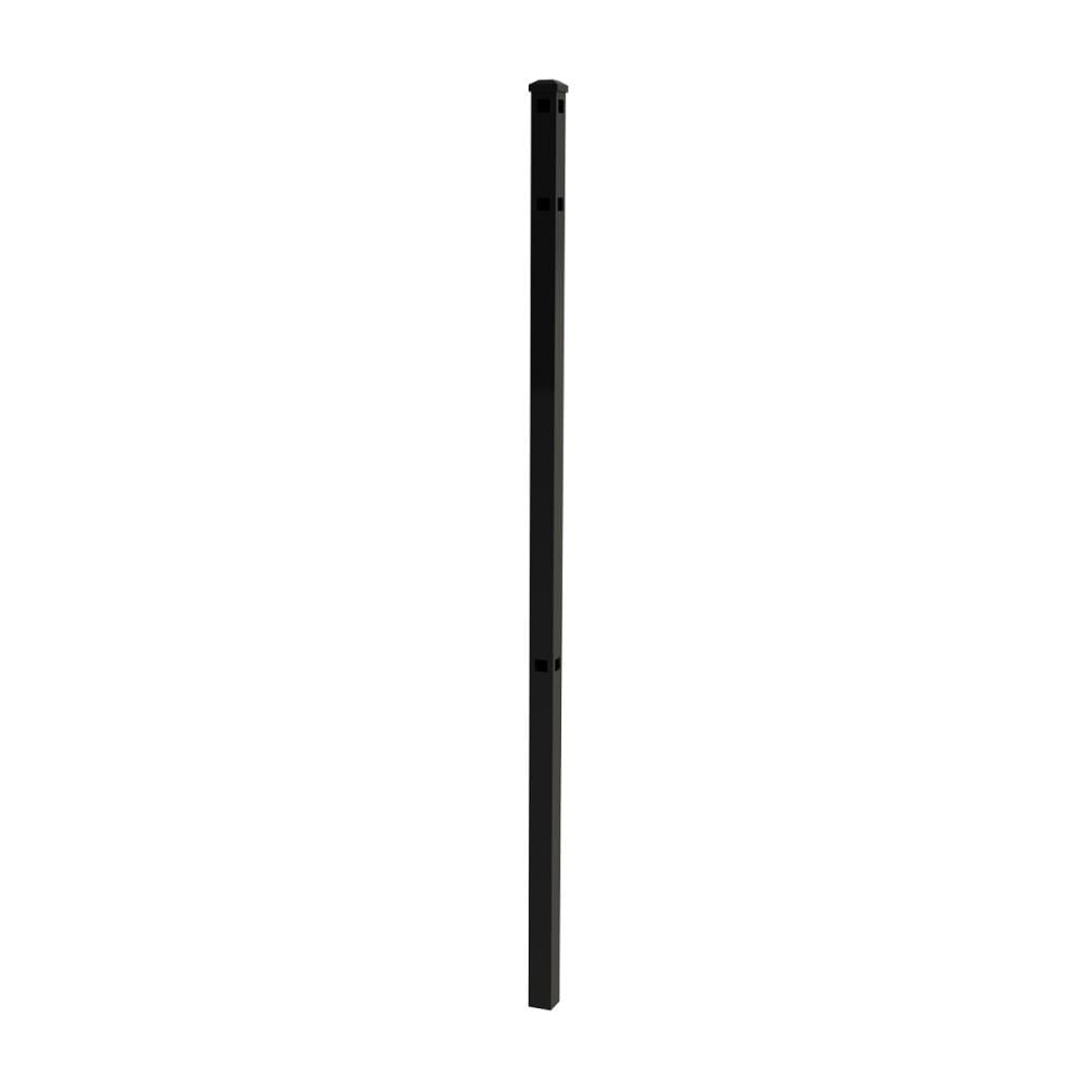 Ironcraft 2-in W Black Powder Coat Aluminum Corner Fence Post