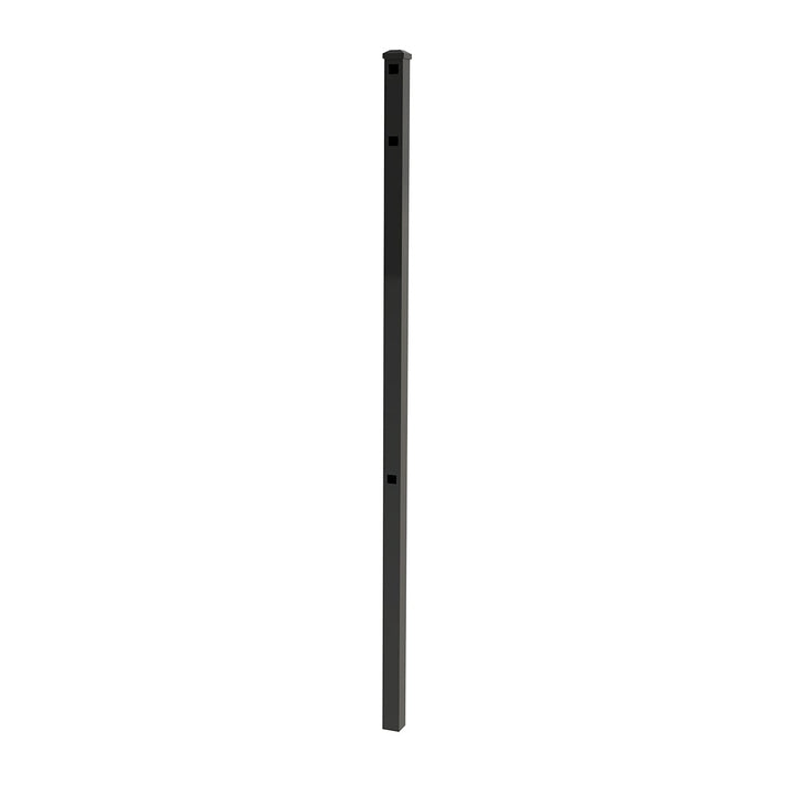 Ironcraft 6-ft H x 2-in W Black Powder Coat Aluminum Yard End Fence Post