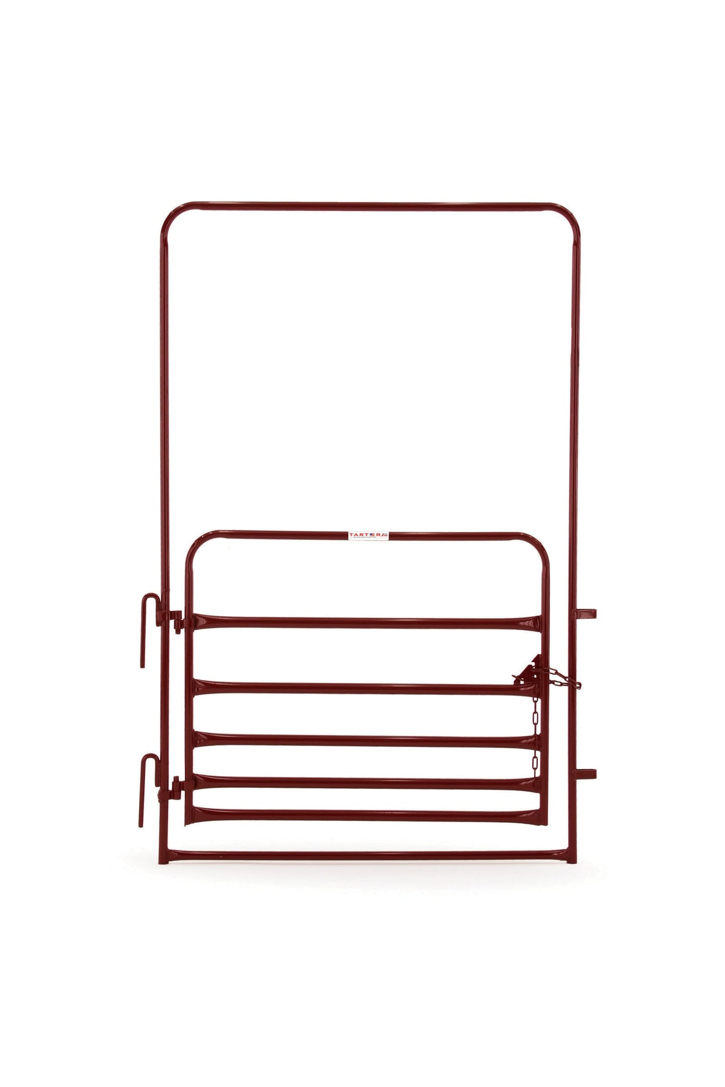 Tarter 6-ft H x 4-ft W Red Powder Coat Steel Corral Flat-top Farm Fence Gate