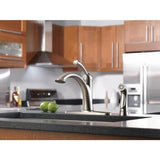 Delta Lewiston Stainless 1-Handle Deck-Mount High-Arc Handle Kitchen Faucet (Deck Plate Included)