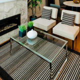 15 in. Clear Square Glass Table Top Tempered Glass 3/8 in. Thick Pencil Polish Touch Corners - Super Arbor