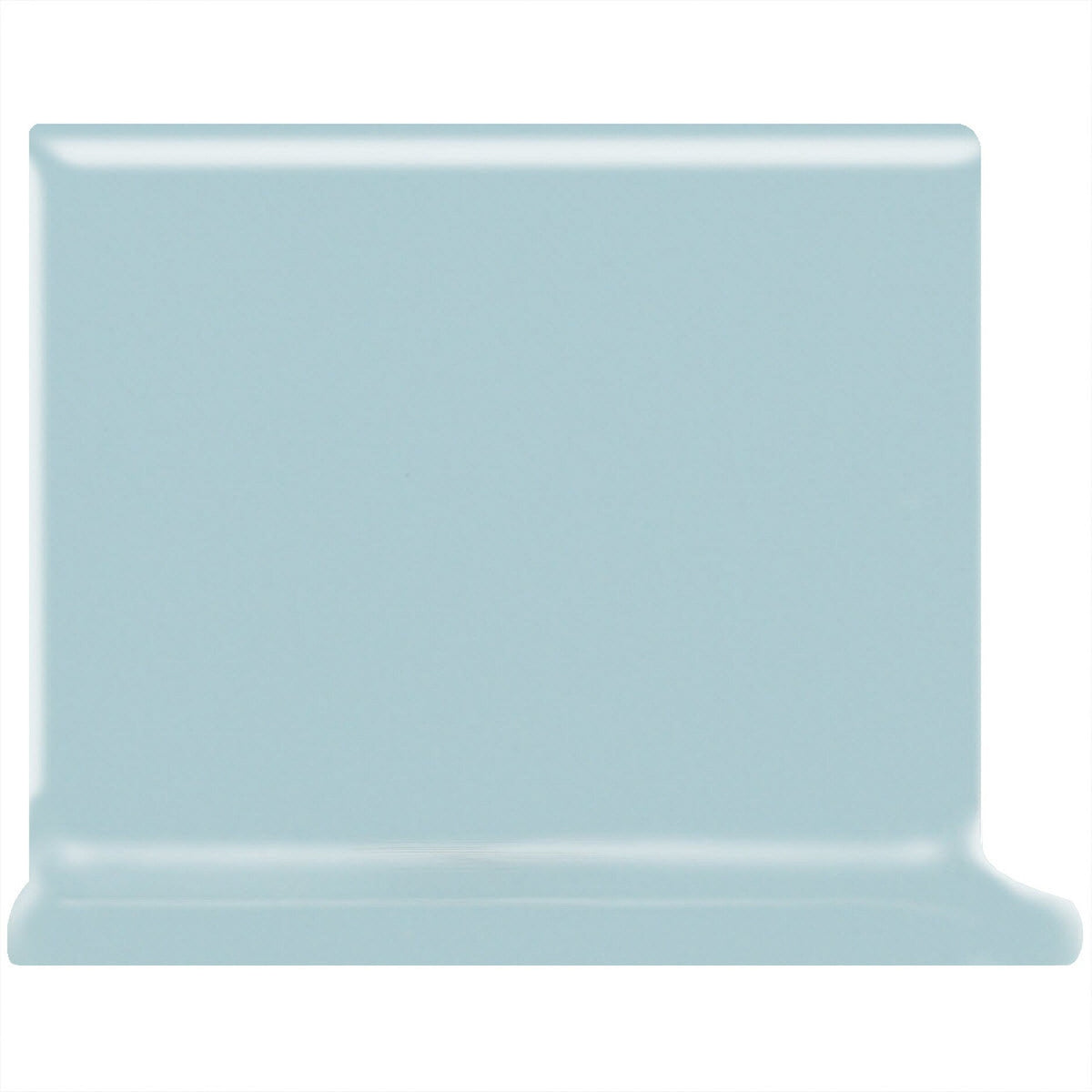 American Olean Matte Glacier Ceramic Cove Base Tile, 4-in x 4-in (Actual 4.25-in x 4.25-in)