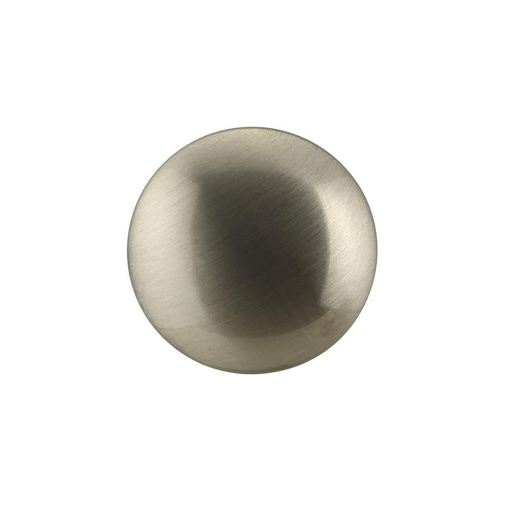 1-1/8 in. Brushed Nickel Contemporary and Modern Knob - Super Arbor