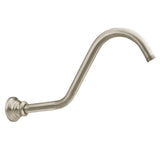 Moen Brushed Nickel Shower Arm, 13.625-in Reach