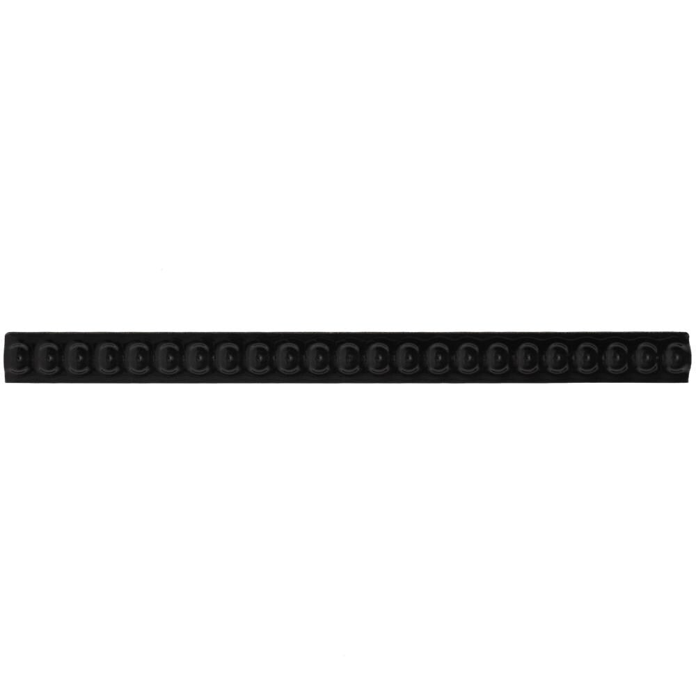 American Olean Linea Black Gloss Ceramic Border Tile, Pencil Liner (1/2-in x 8-1/2-in)
