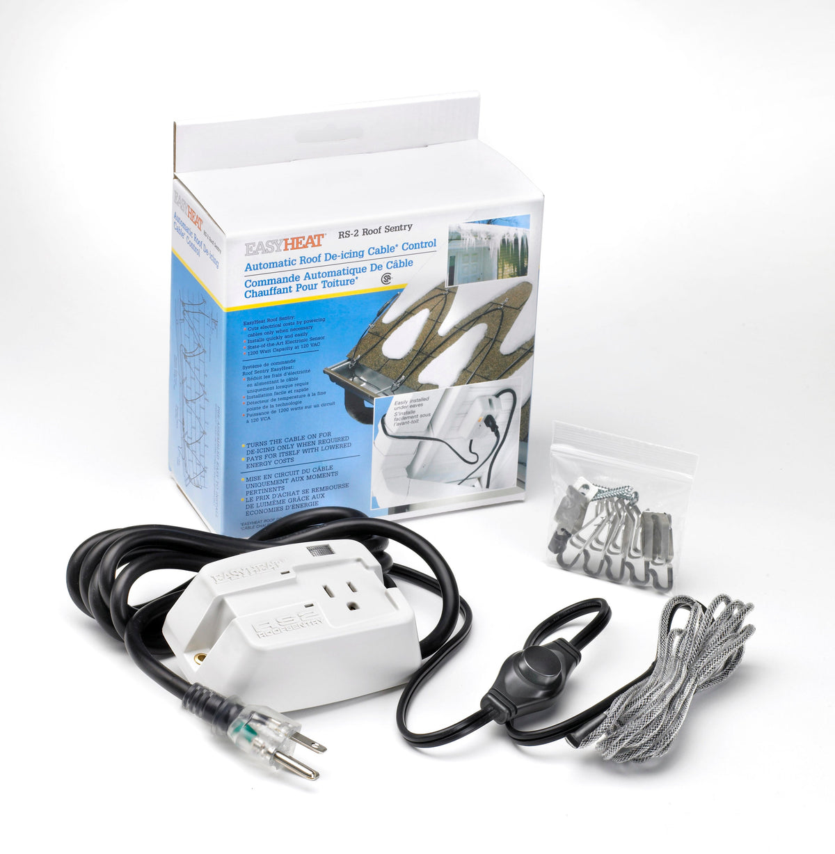 EasyHeat RS-2 Roof Sentry Automatic De-Icing Cable Controller for ADKS Kits, 120-in Sensor Lead