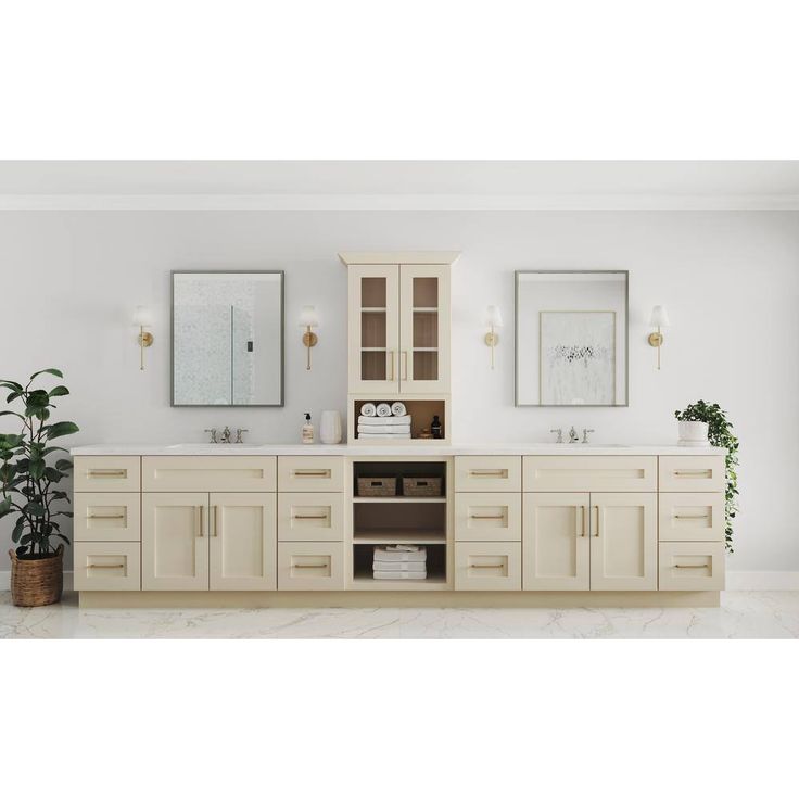 Home Decorators Collection Newport 27 in. W x 24 in. D x 34.5 in. H Assembled Plywood Base Kitchen Cabinet in Blended Cream with Soft Close
