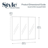 Style Selections 30.25-in x 29.75-in Square Surface Mirrored Medicine Cabinet